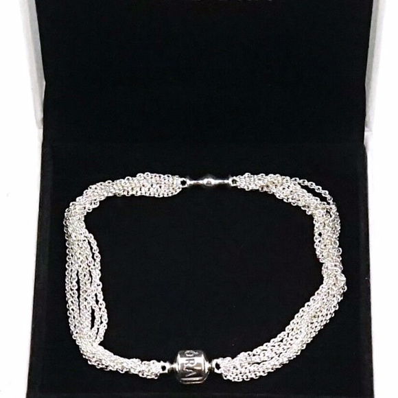 Pandora Silver Multi-Strand One Clip Bracelet - Picture 2 of 2